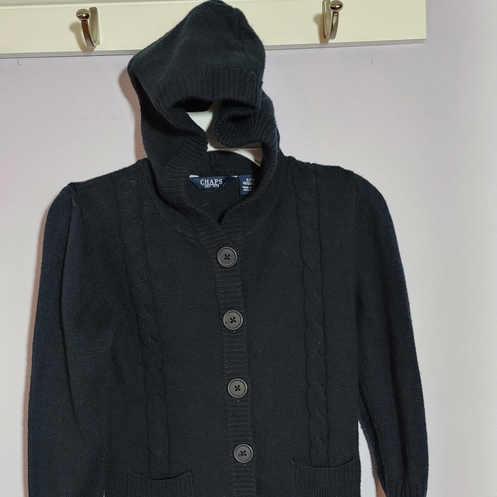 Girls chaps button up sweater in good condition size 7
